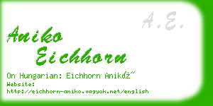 aniko eichhorn business card